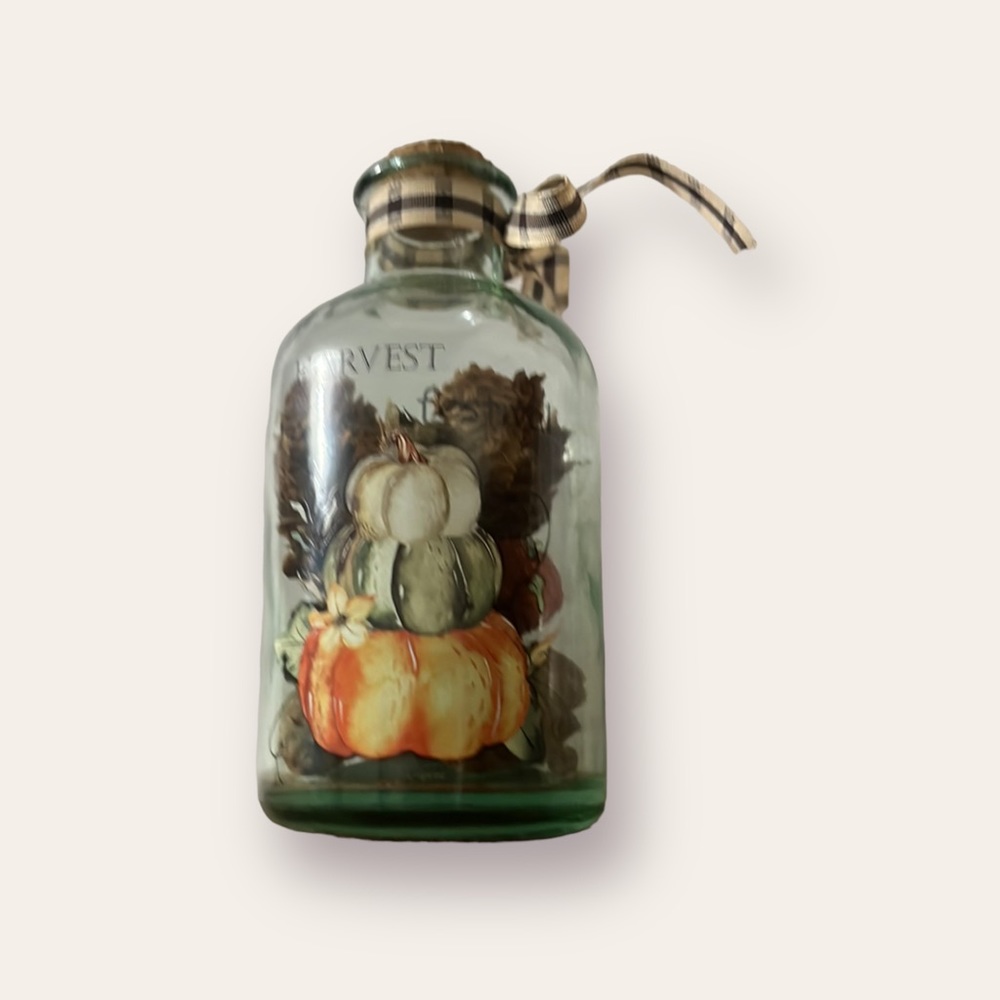 “Harvest Festival” Potpourri in glass bottle with cork and ribbon NIP 5”
